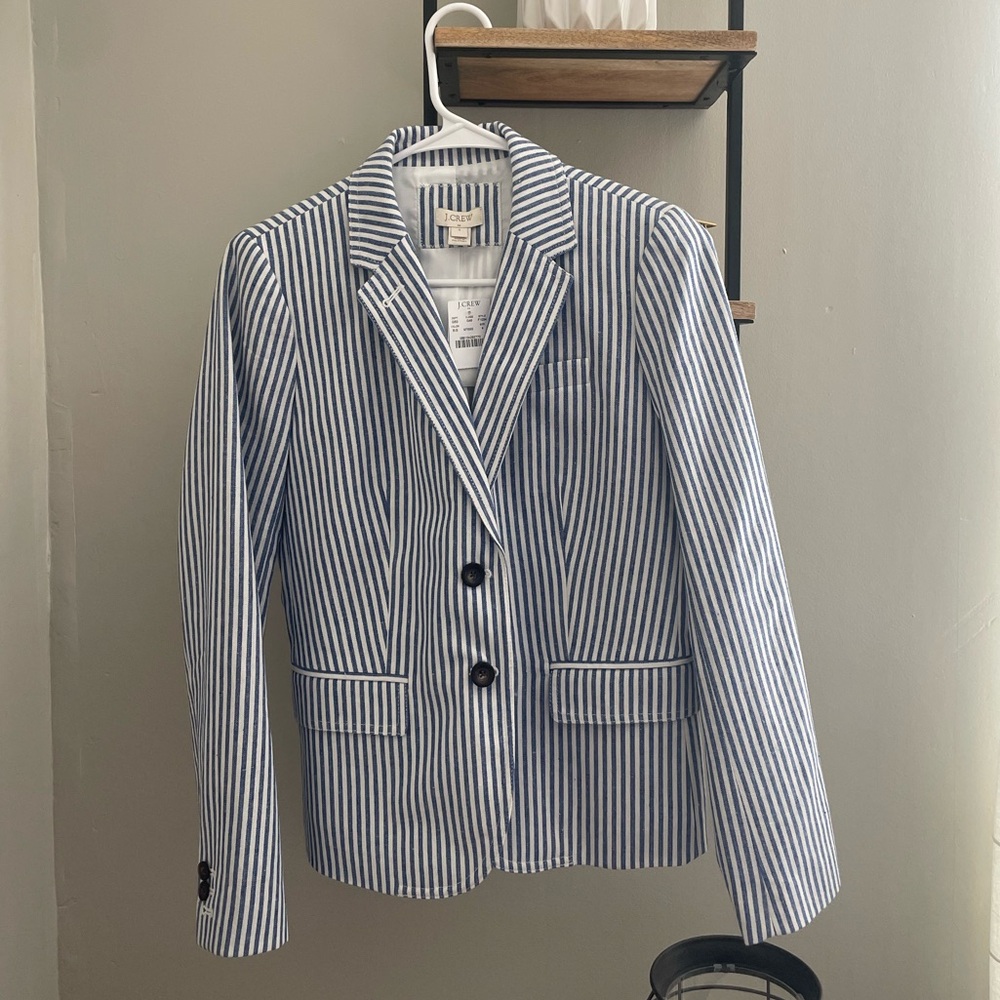 NWT Jcrew Seersucker Blazer - Women’s